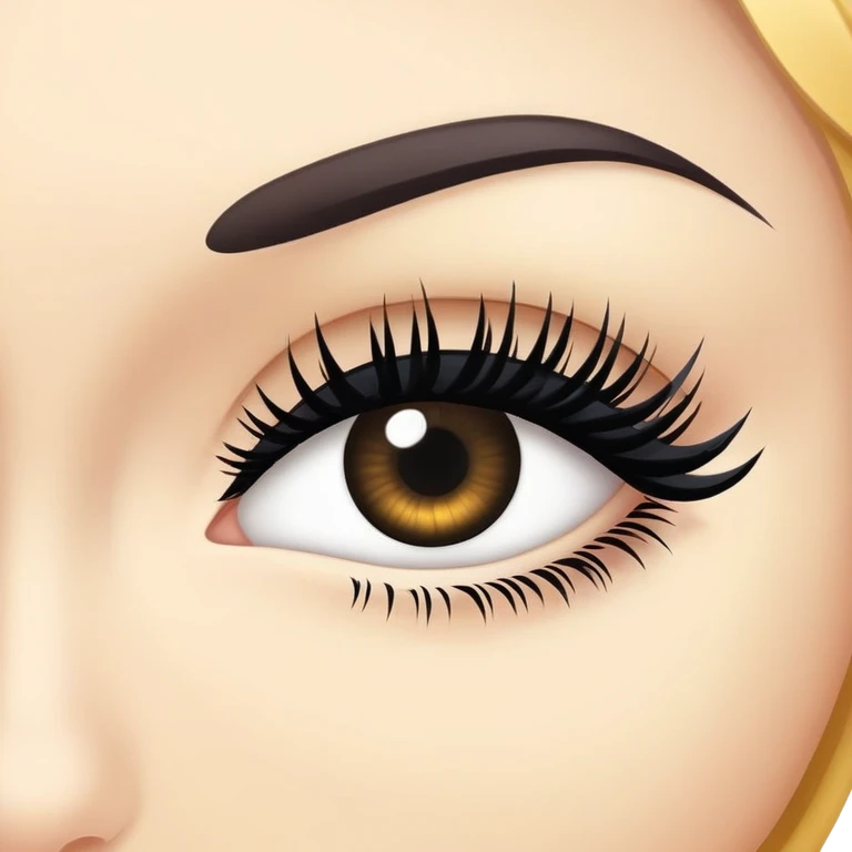 one joined eyelash emoji