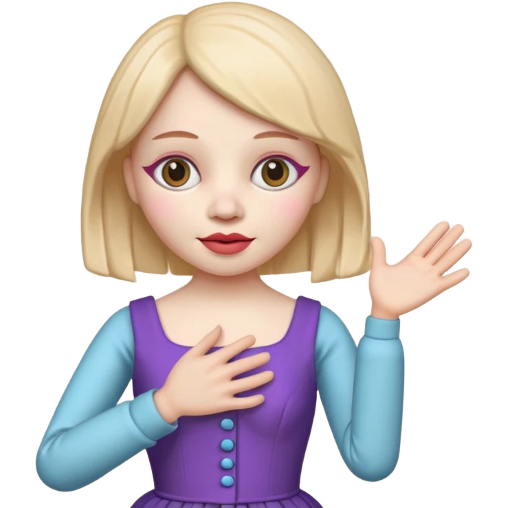 Icon for Puppet Theater: a girl puppet body with puppet face emoji