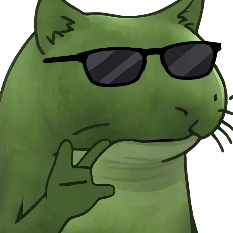 Cat with sunglasses emoji
