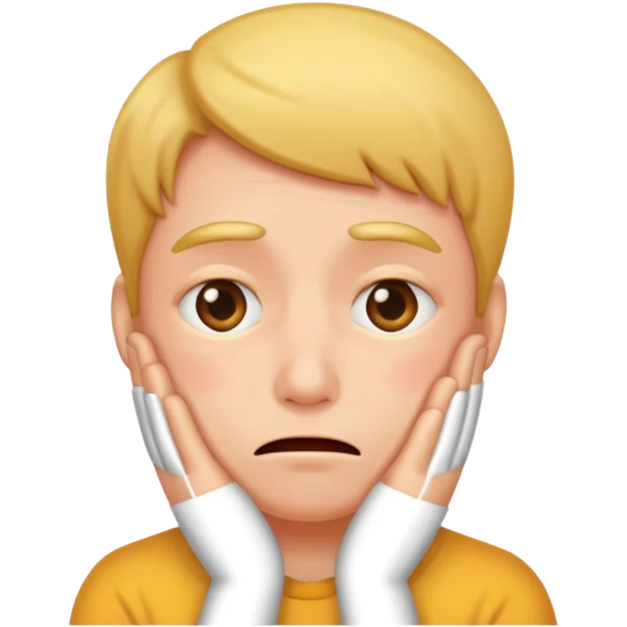Embarrassed face emoji