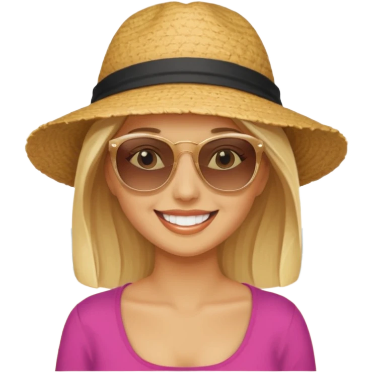 Blonde woman on the beach emoji