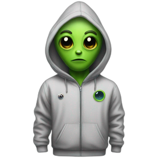 Alien in a tracksuit emoji