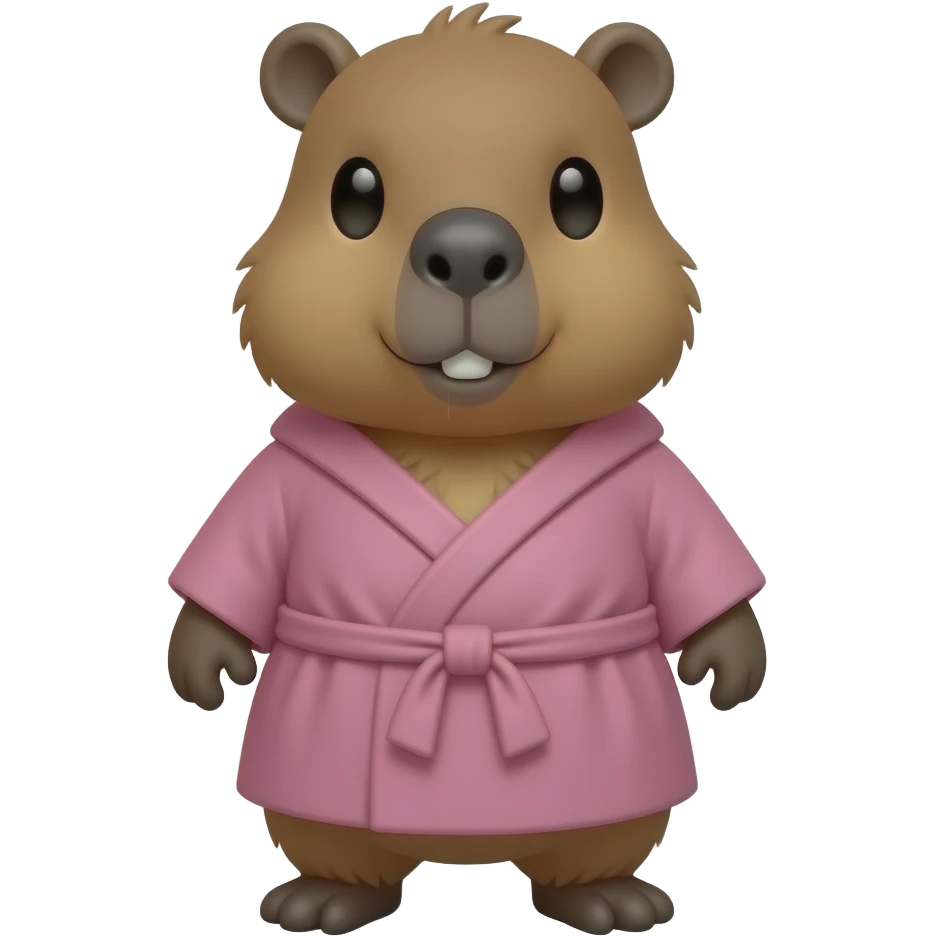 capibarra in a pink robe emoji