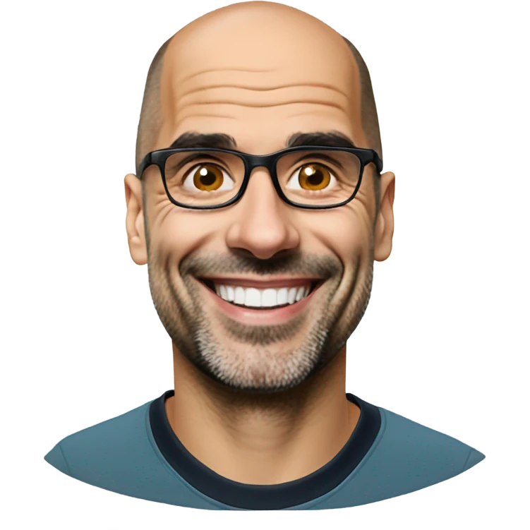 pep guardiola smiling glasses emoji