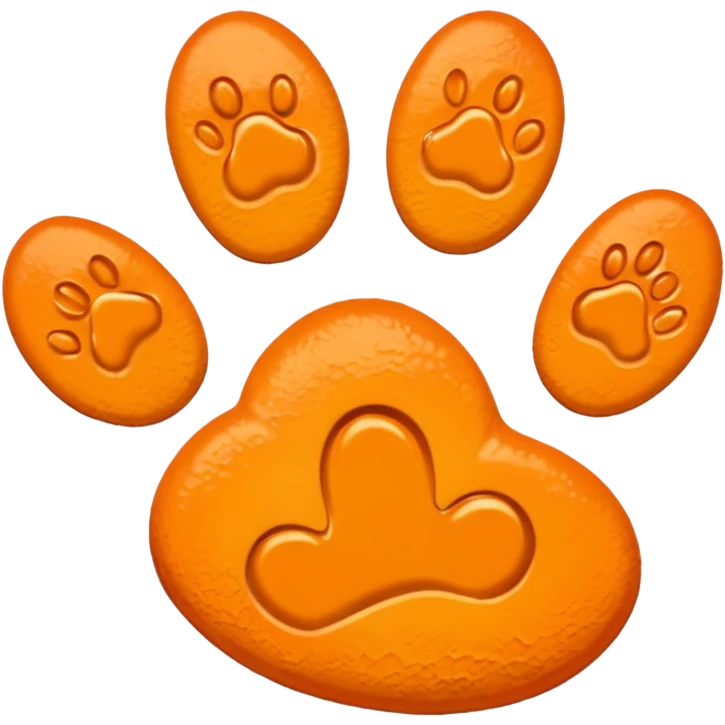 a light orange pawprint emoji
