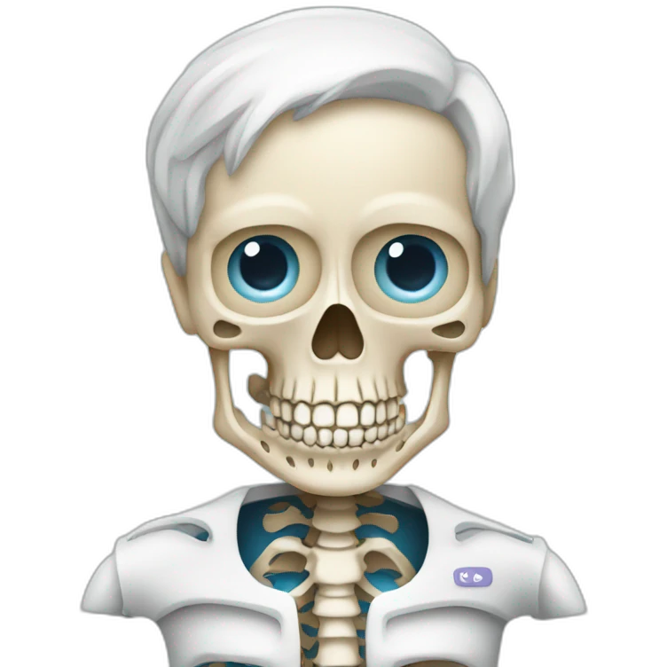 Osteopath with skeleton emoji