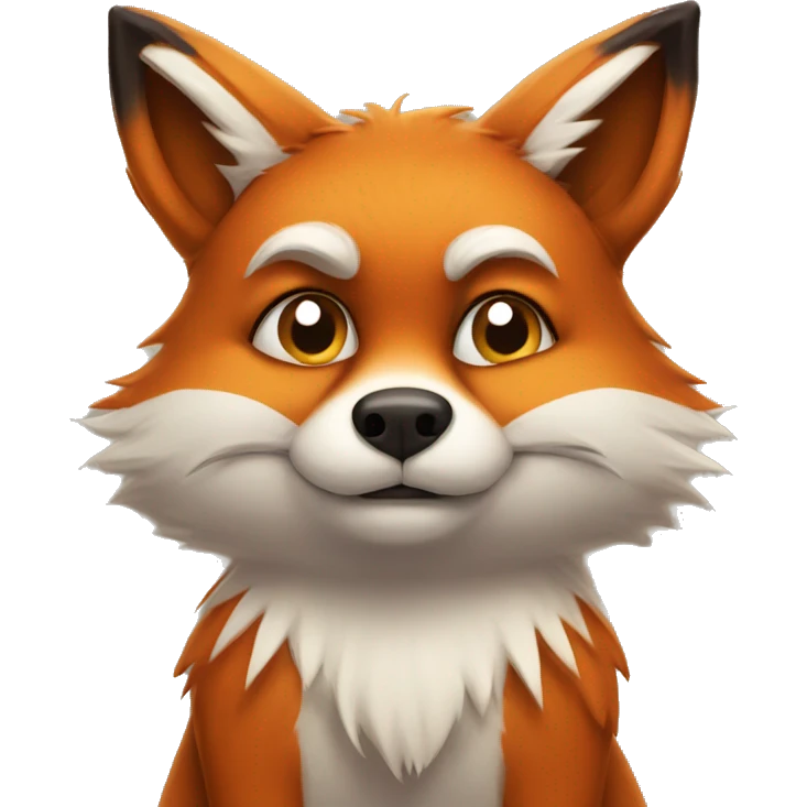 Frowny fox from smiling critters emoji