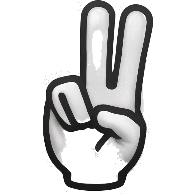 Victory Sign Hand emoji