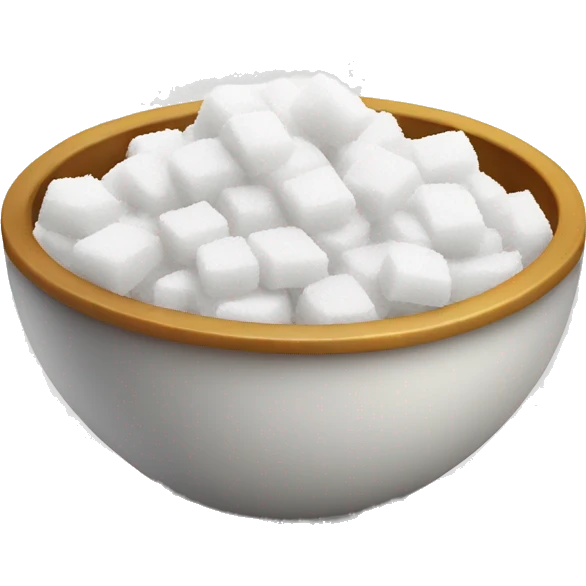 a bowl of fine sugar emoji