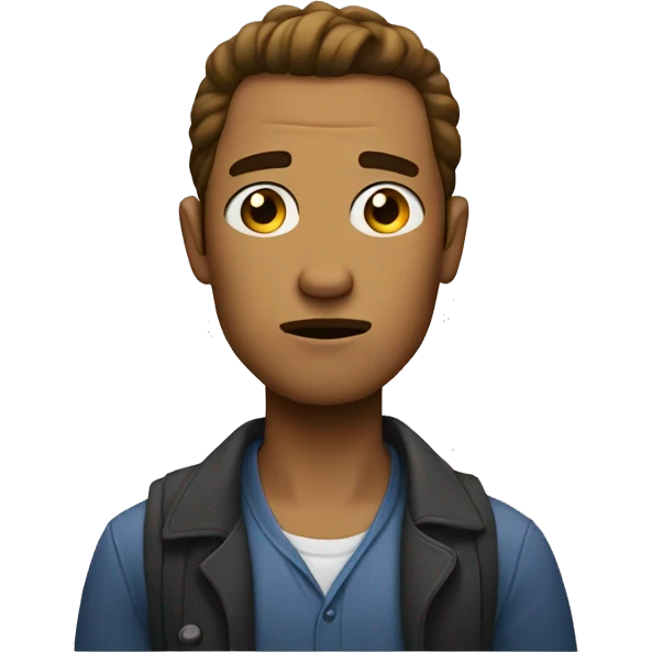 a chad who looks doubtful emoji