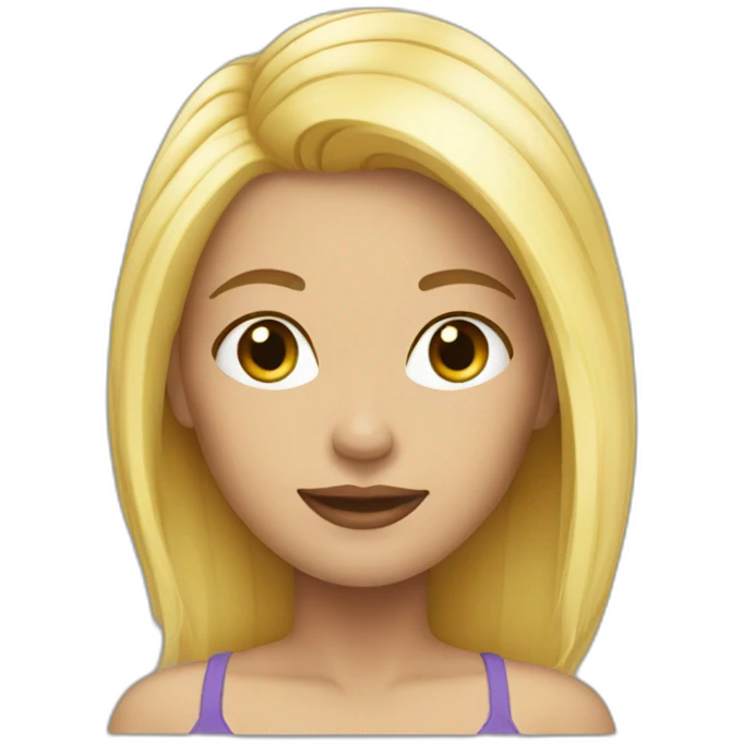 femme blonde cheveux court  emoji