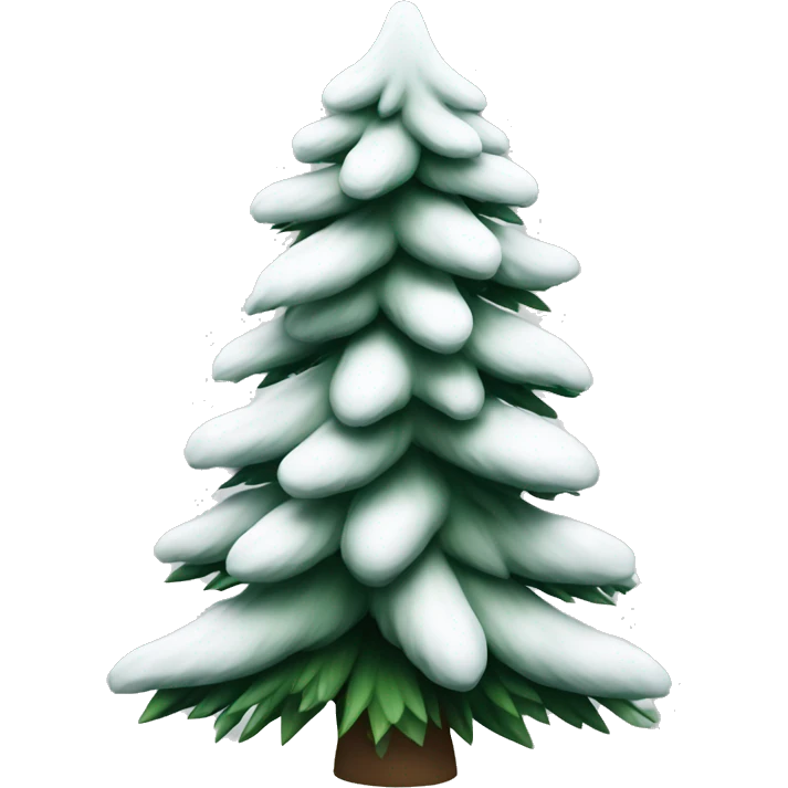  actual white fir christmas tree isolated.  emoji