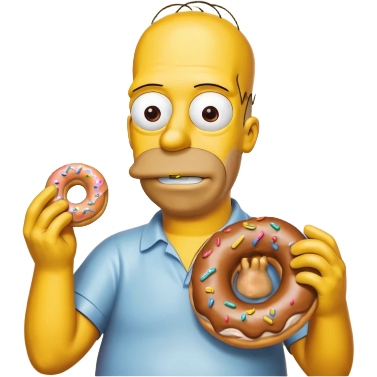 hommer simpson holding donut emoji