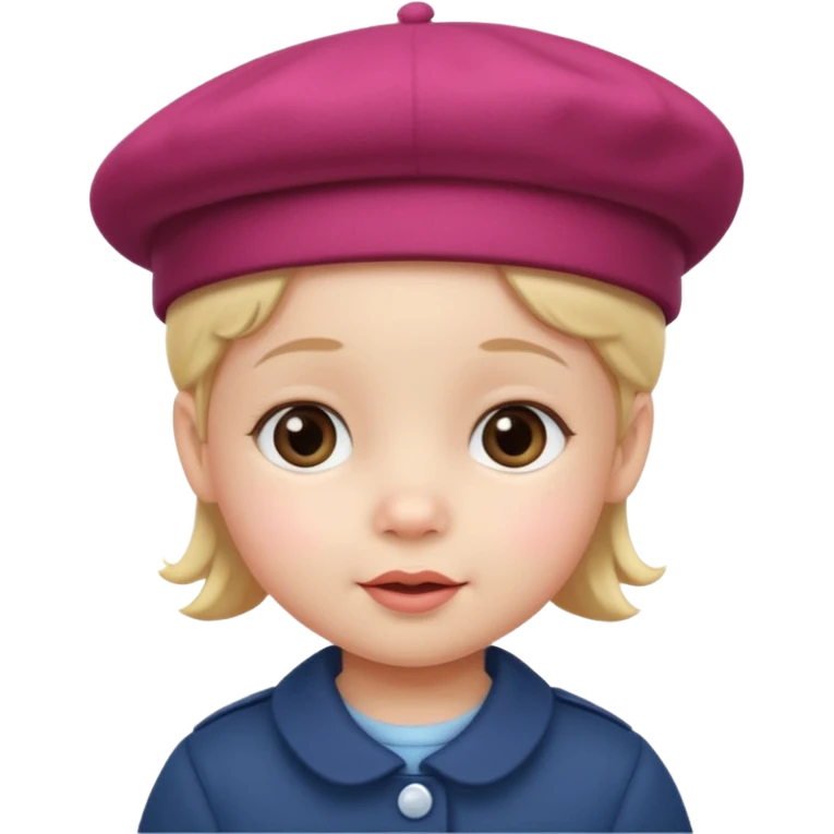 toddler with beret emoji
