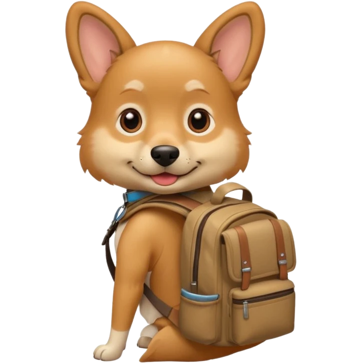 travelling dog emoji