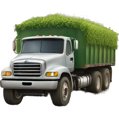 Truck in field emoji