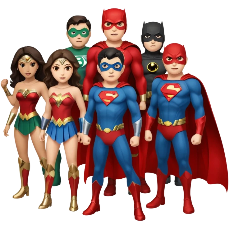 Justice League dynamic action scene emoji
