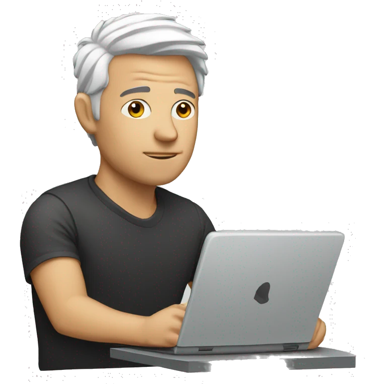 white men with loptop emoji