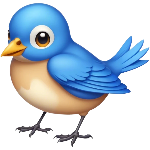 Blue bird emoji
