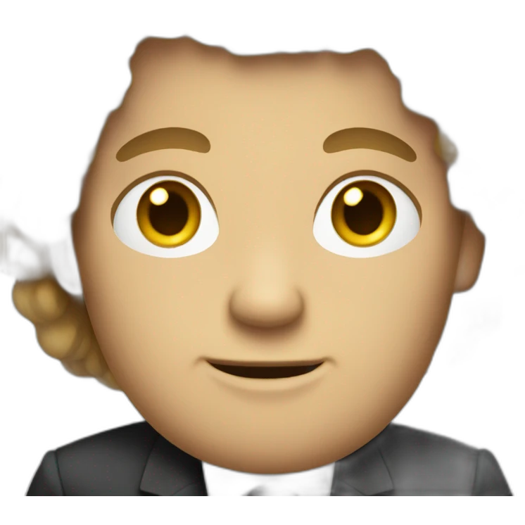 Curly light long hair president emoji