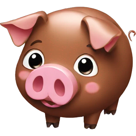 Pig eating chocolate  emoji