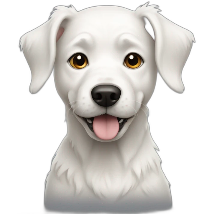crusty white dog emoji