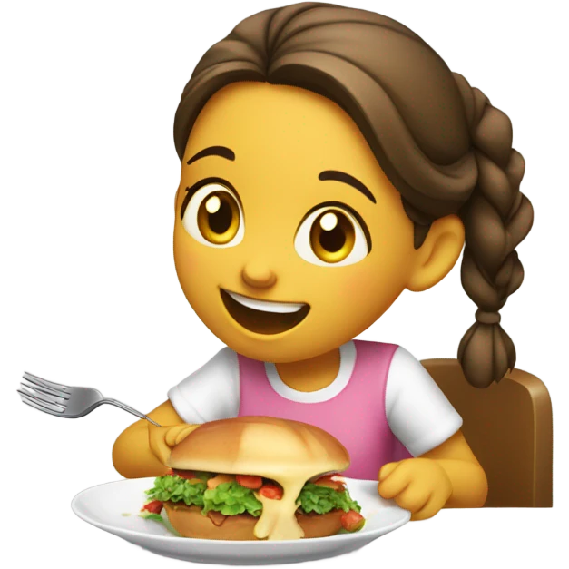 girl eating emoji