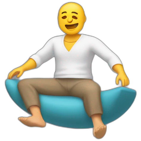 Un homme volant en méditation emoji