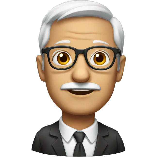 Old lawyer with glasses  emoji