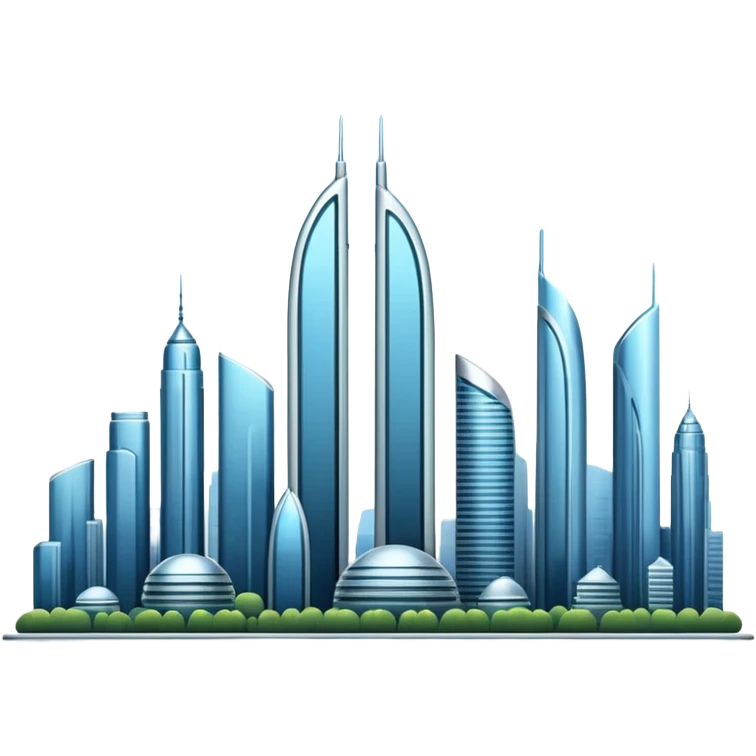 A futuristic city skyline emoji