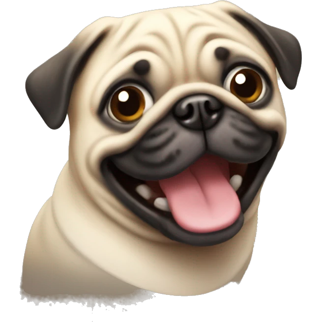 happy pug emoji