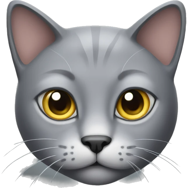 Grey cat with attitude  emoji