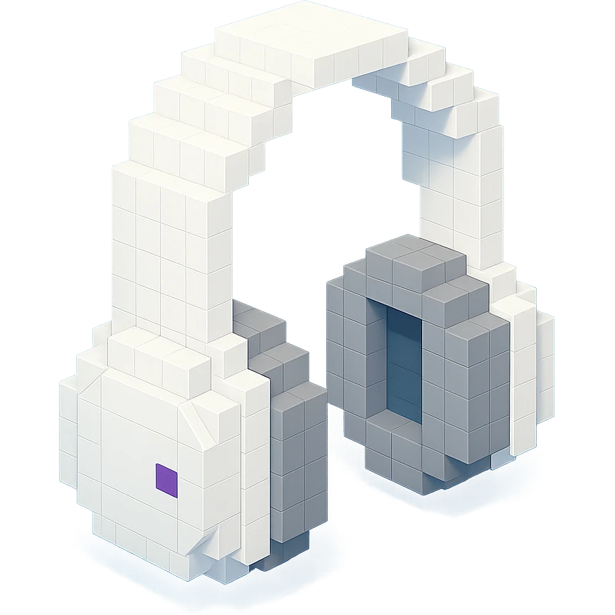 white Sony headphones, minimalist approach emoji