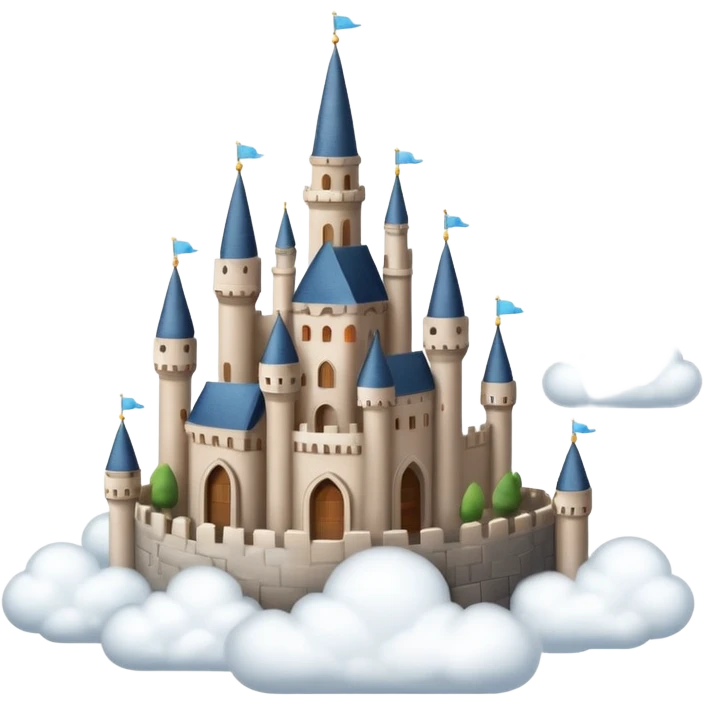 floating castle city in the clouds emoji