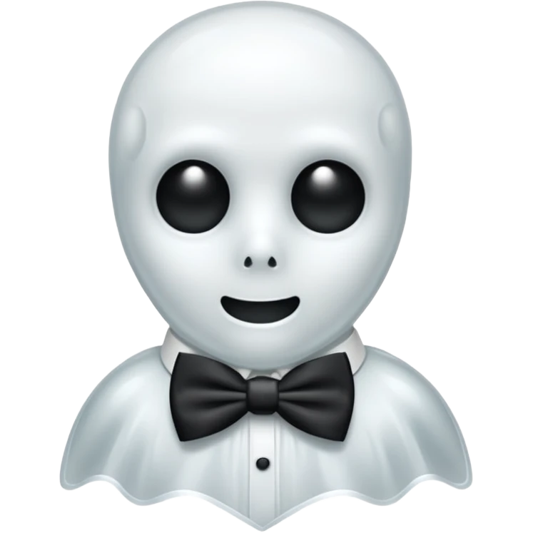 A ghost with a bowtie emoji