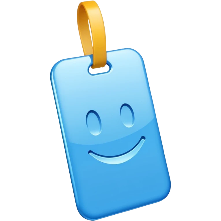 blue tag 3d emoji
