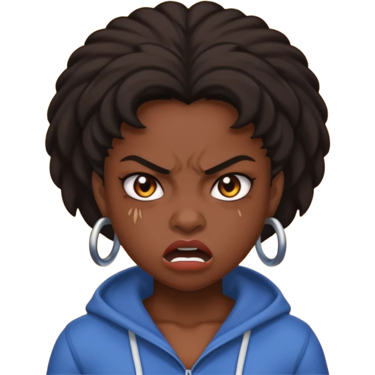 tsion angry black girl ragebait emoji