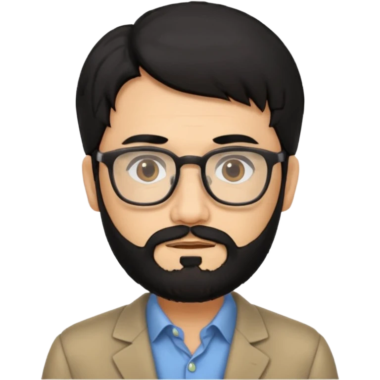 Professor in the la casa de papel TV show, with black hair and beard emoji