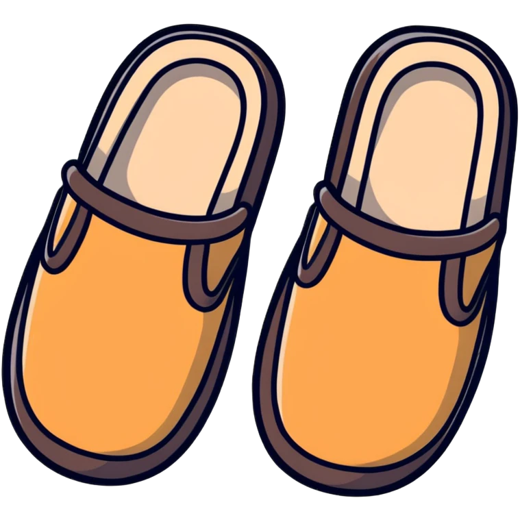 coffee brown house slippers emoji