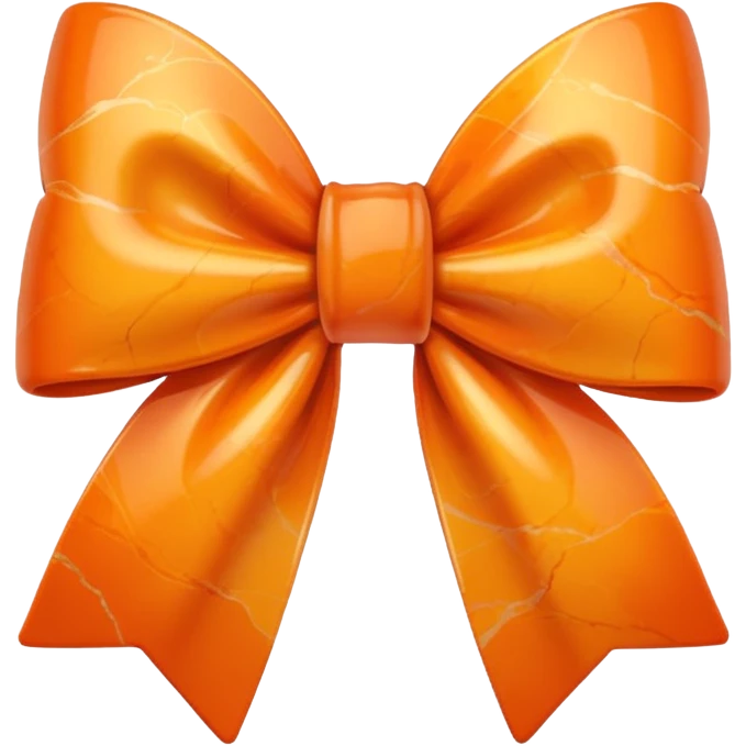 marble orange bow emoji