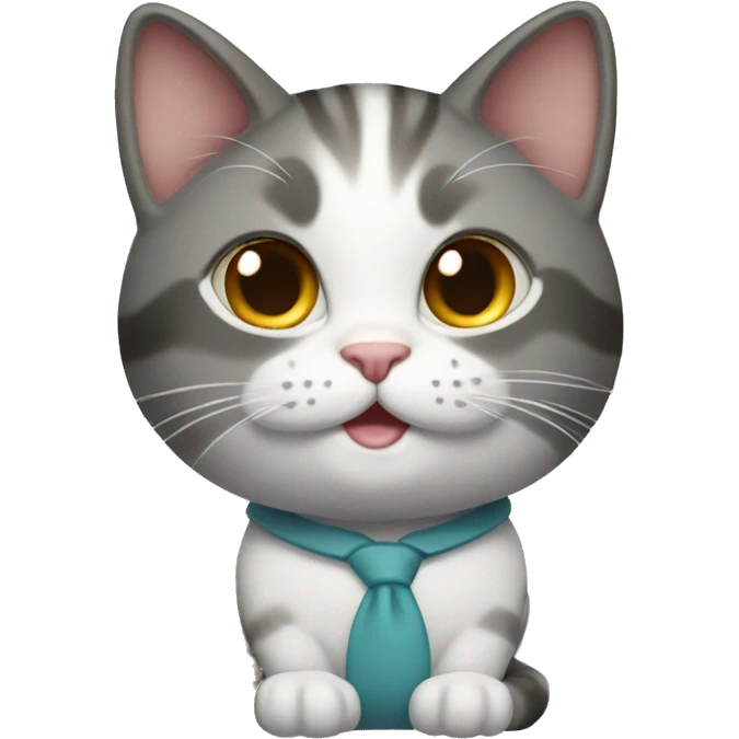 female cat with a brief case emoji