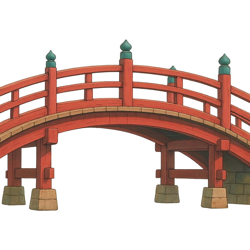 ghibli style cultural bridge emoji