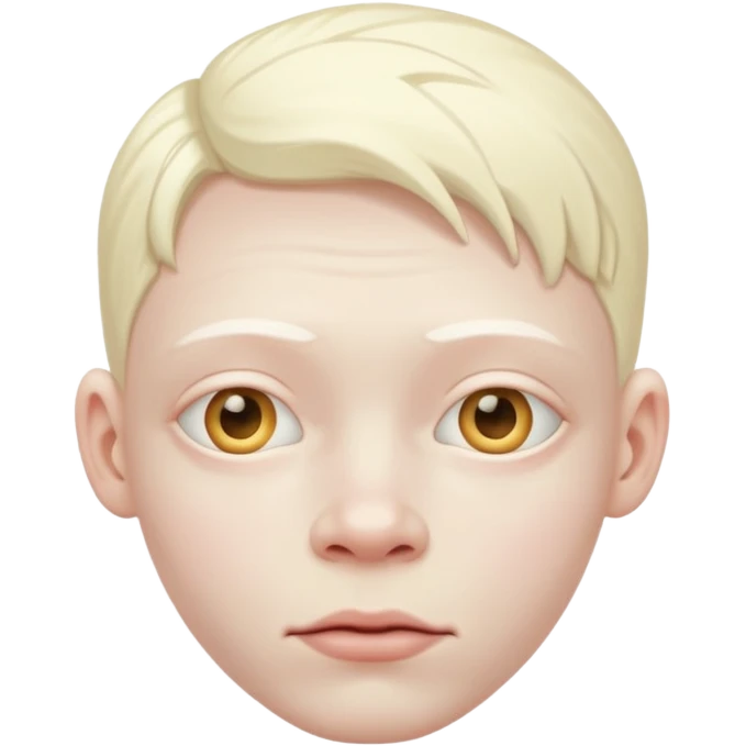 Albino cross eyed emoji