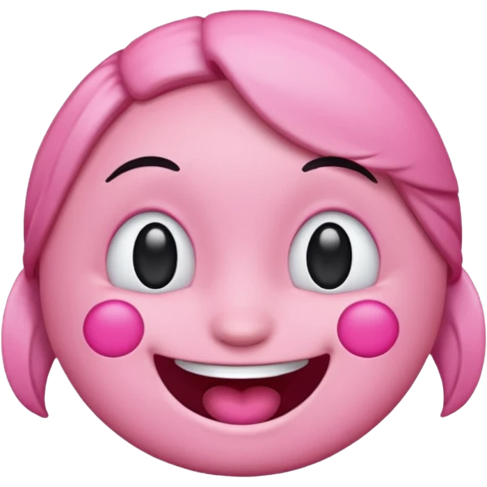 Pink emoji with piercings emoji