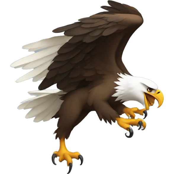 Eagle holding the letter “W” in its talons emoji