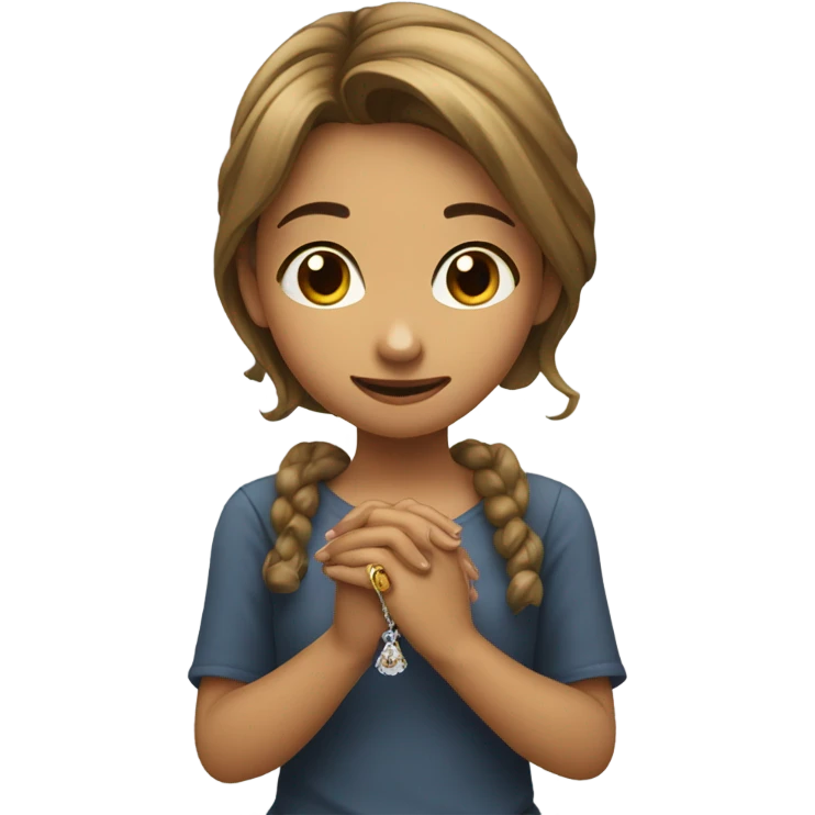 a girl proposing with a ring emoji