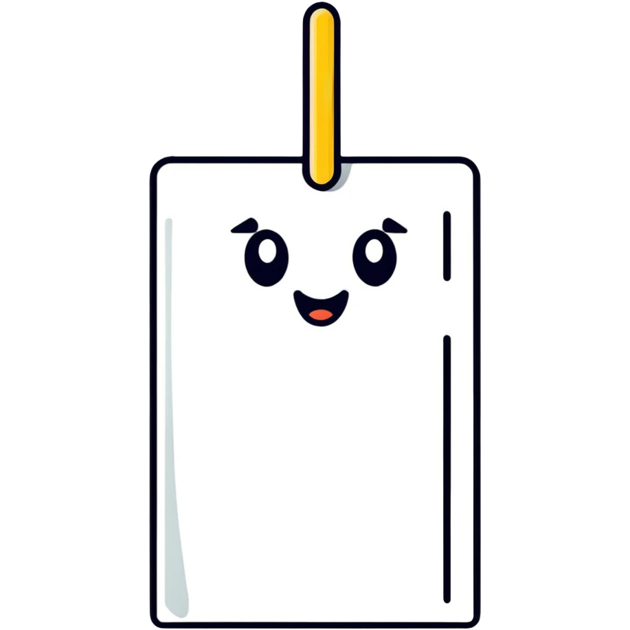cartoon style wall nail emoji, bold lines, playful and simple emoji