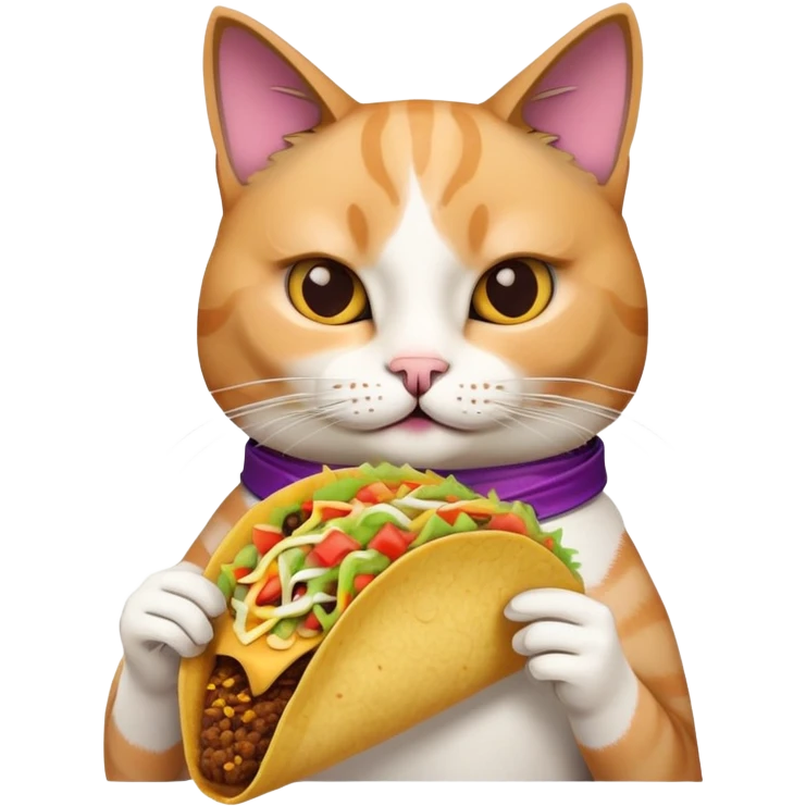 cat eating taco bell  emoji