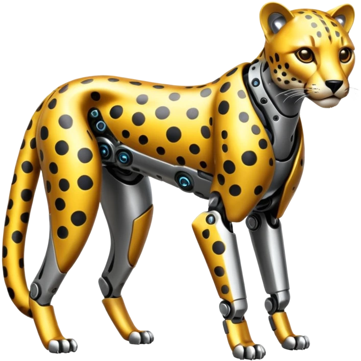 Shiny advanced futuristic Cyberpunkcl cheetah (full body) emoji