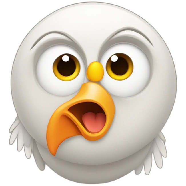 Hangry bird emoji